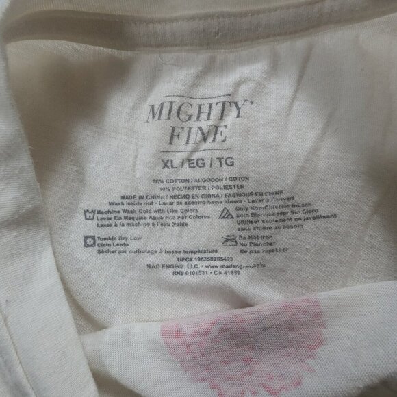 White "Edible Flowers" Graphic Tee Size XL - Picture 5 of 5